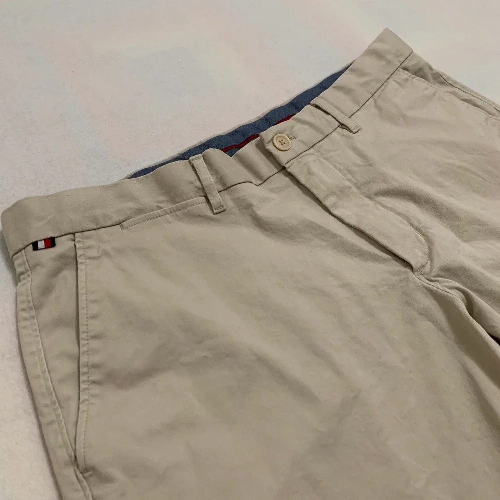 Tommy Hilfiger Men's Size 36‎ Khaki Tan Stretch Chino Shorts 9